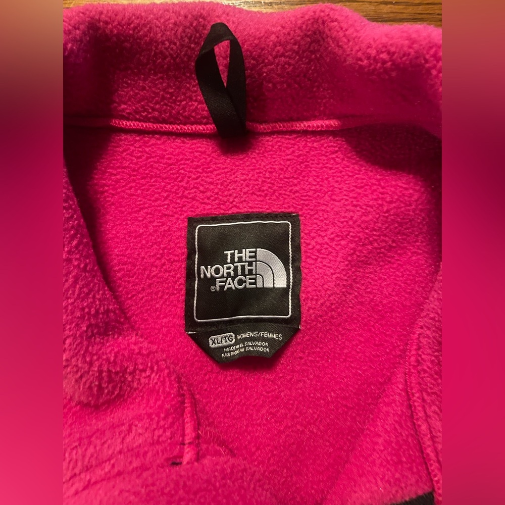 The North Face Women's Denali Jacket Razzle Pink/TNF Black Size XL - Picture 3 of 5